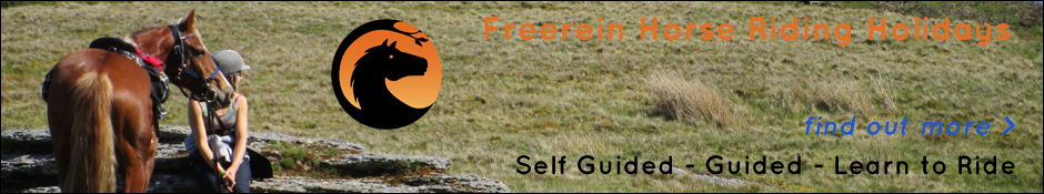 Freerein horse riding holidays, find out more. Self guided - Guided - learn to ride